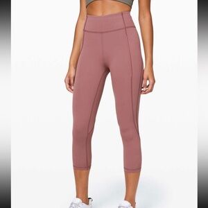 Lululemon Leggings Crop - Red Dust - Size 8